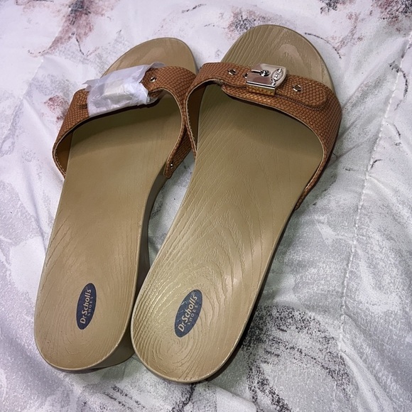 DR. SCHOLL'S WOMENS ORIGINALIST SLIDE SANDAL - PEACH Size 8M - Picture 2 of 4